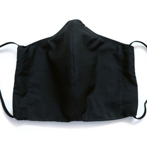 Large Liberty London Black Face Mask: Reusable Cotton with Nose Wire