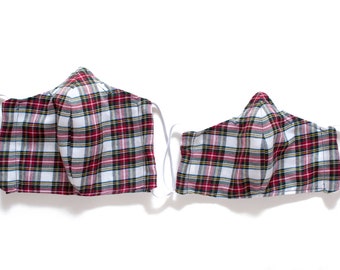 Stewart Dress Tartan Face Mask: Reusable, Cotton, Insert Pocket, Nose Wire