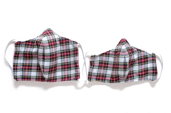 Stewart Dress Tartan Face Mask: Reusable, Cotton, Insert Pocket, Nose Wire