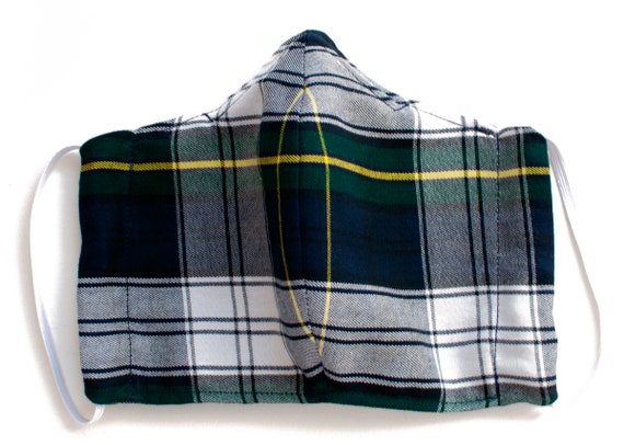 Large Reusable Face Mask with Insert Pocket and Nose Wire - Gordon Dress Tartan