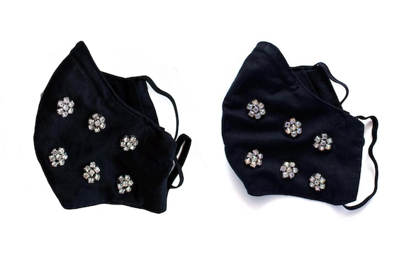 Women's Glam Face Mask:  Reusable, Cotton, Insert Pocket, Nose Wire