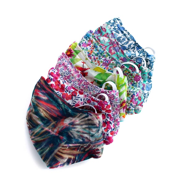 Women's Liberty London Face Mask: Reusable, Cotton, Insert Pocket, Nose Bridge