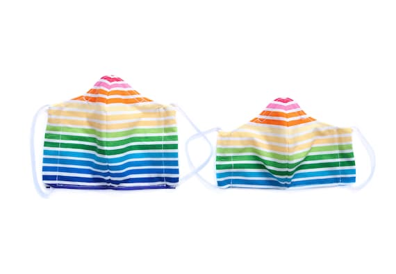 Reusable Face Mask with Insert Pocket and Nose Wire - Rainbow Pride