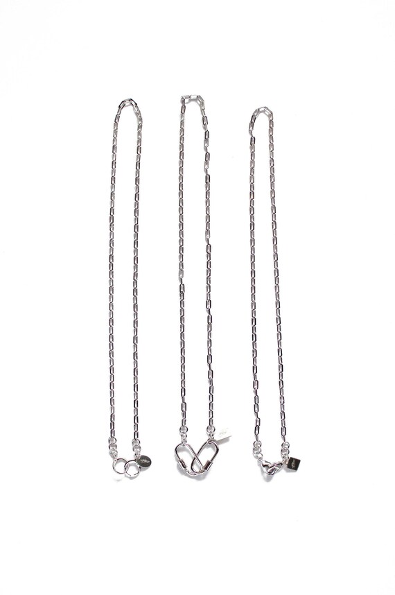 14k White Gold Filled Mask Chain - Mini Paperclip Chain