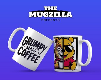Grumpy Before Coffee Mug Cat Meme Mug Adorable Cat Mugs Ceramic Grumpy Coffee Mug