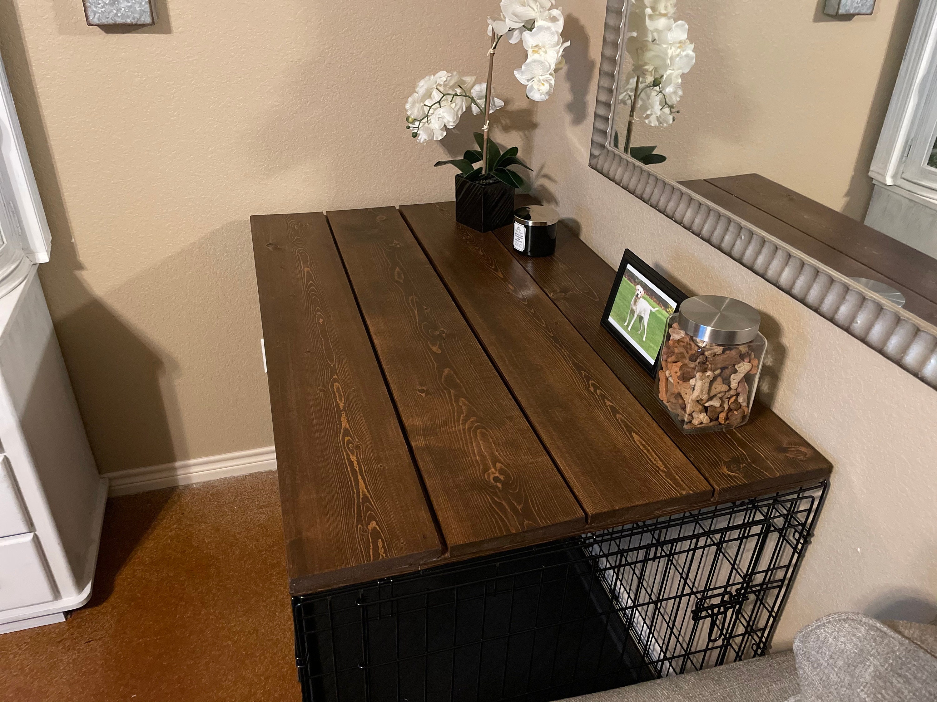 Dog Kennel Table Top Dog Crate Topper Dog Kennel Cover Etsy