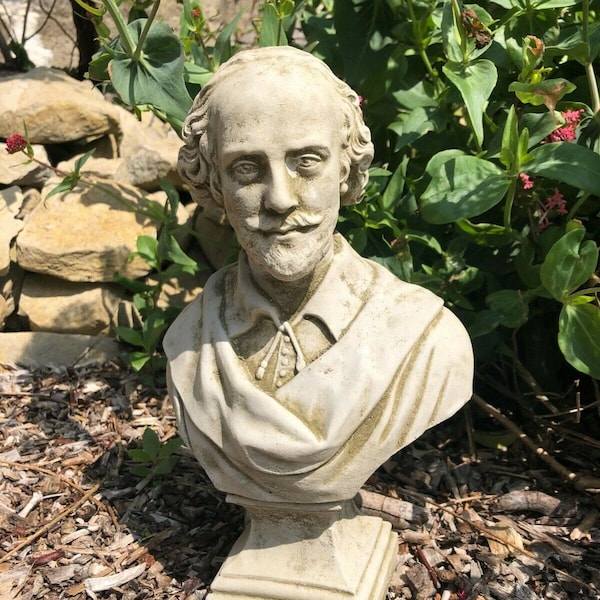 Shakespeare Büste Steinstatue | griechische Göttin Beton Garten Ornament