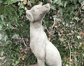 Reconstituted stone lurcher greyhound statue animal concrete garden ornament