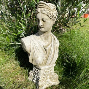 Athena stone bust statue | reconstituted stone greek goddess concrete outdoor decoration garden ornament