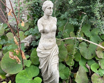 Statue de jardin en pierre Vénus de milo | ornement de sculpture classique dame en plein air