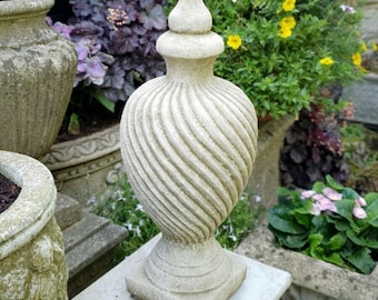 Provence finial stone statue | garden outdoor classical pier cap ornament decor
