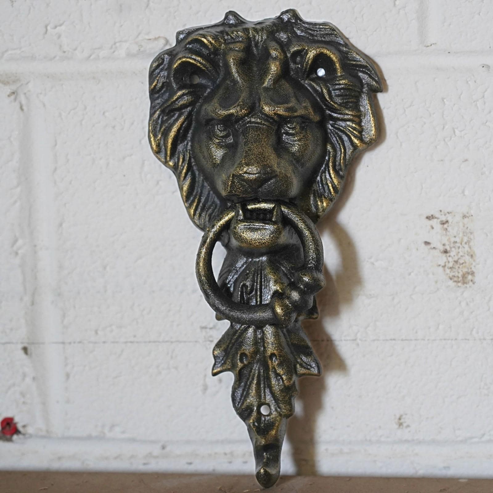 Cloche D’Entrée En Laiton Avec Lion – Petit Modèle – Fabriqué En Italie (Neuf)