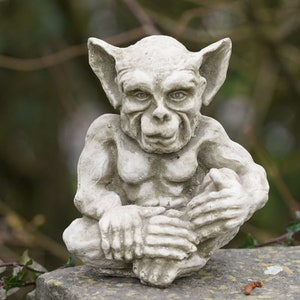 Sprite A Stone Statue | Gargoyle Gremlin Outdoor Garden Ornament Decoration Gift British