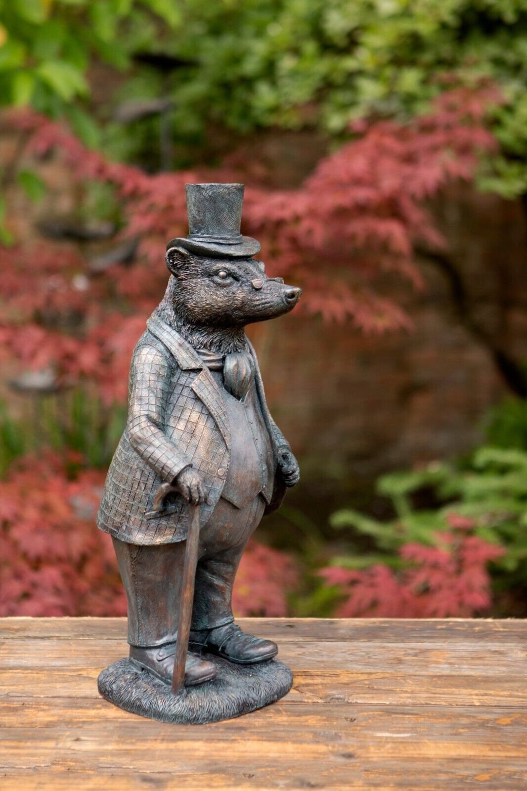 Mr Badger Garden Figure Wind in the Willows Heavy Resin Home Ornament ...