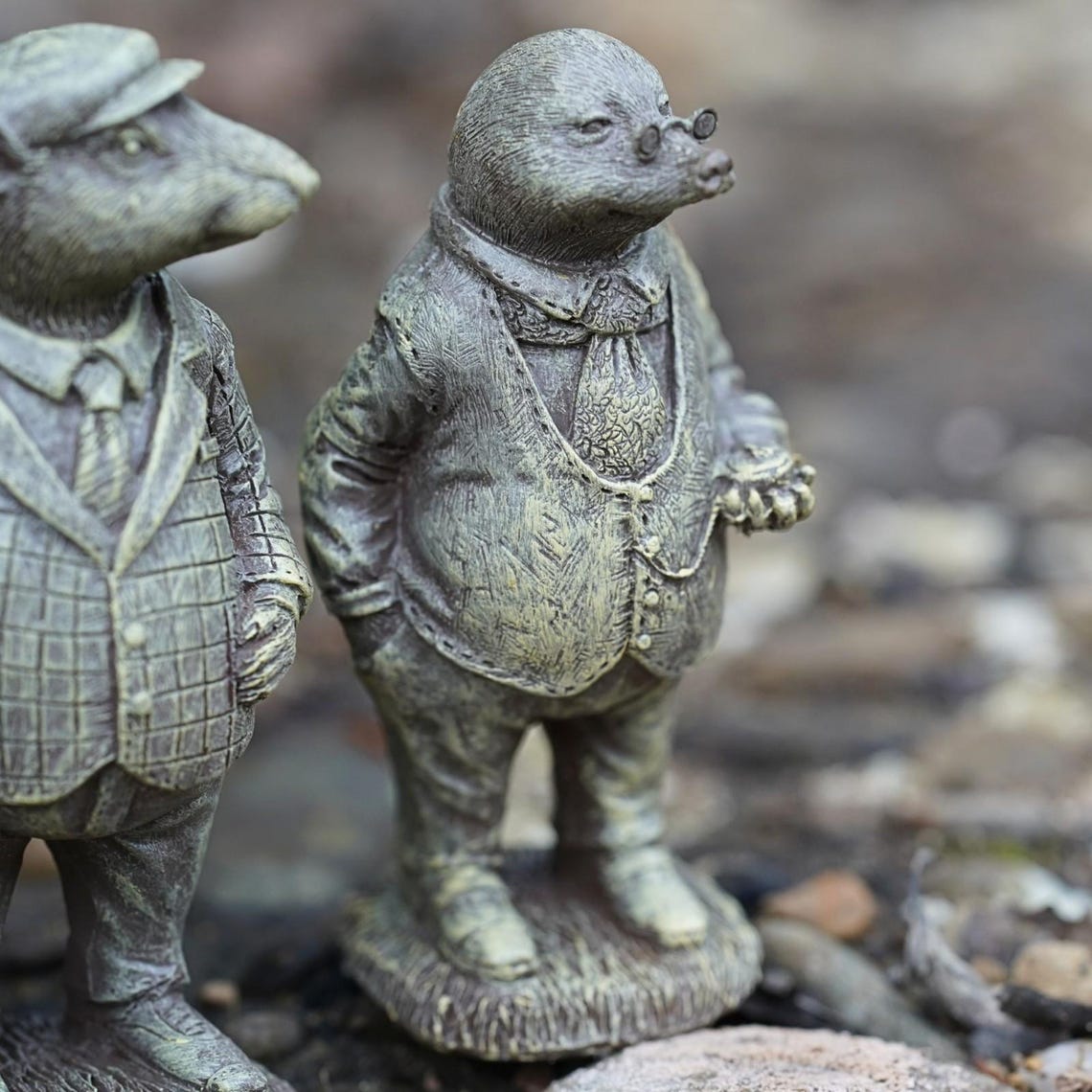 Set 4 Wind in the Willows Resin Statue | Mr Badger Mole Toad Ratty Home ...