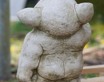 Large Nose Picker Gremlin Stone Statue | Outdoor Gargoyle Garden