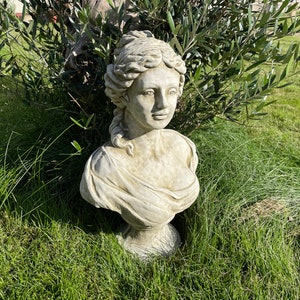 French Maid Bust Statue Reconstituted Stone Classic Outdoor - Etsy