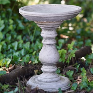 Piccolo bird bath feeder stone statue |outdoor garden ornament decoration rustic
