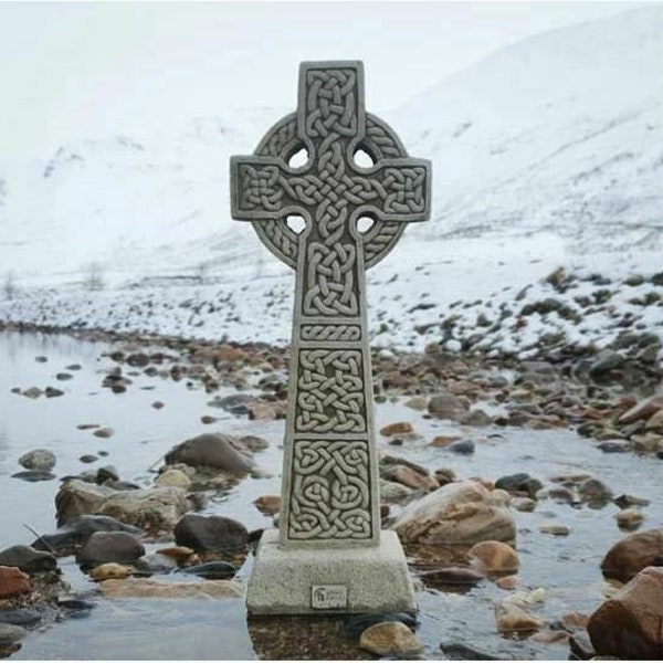 Celtic cross large statue | reconstituted stone british concrete garden ornament