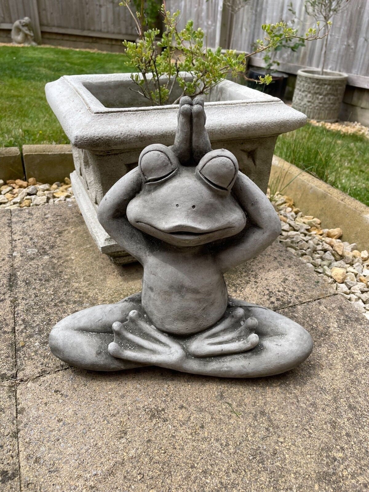 Yoga Frog Stone Garden Statue Outdoor Animal Sculpture Decor - Etsy UK