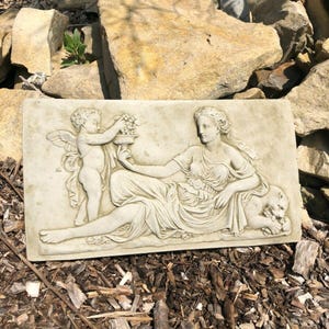 Römer Dame Stein Plakette | hängenden Garten Ornament griechisch klassische Dekoration b