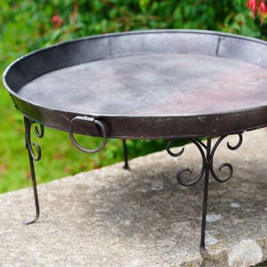 Vaso de flores grande de metal para área externa | Ornamento de calha de jardim galvanizado