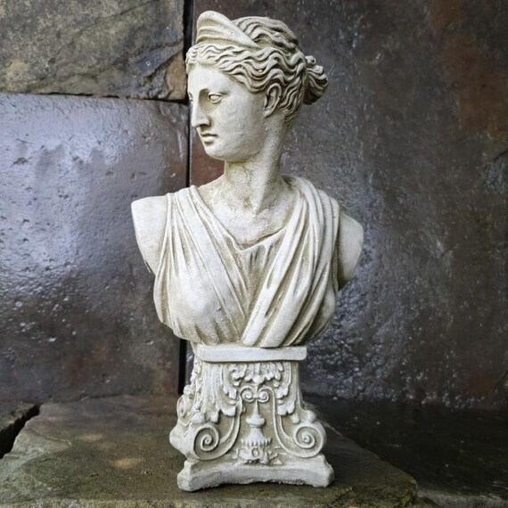 Athena Bust Statue Reconstituted Stone Greek Goddess Etsy UK