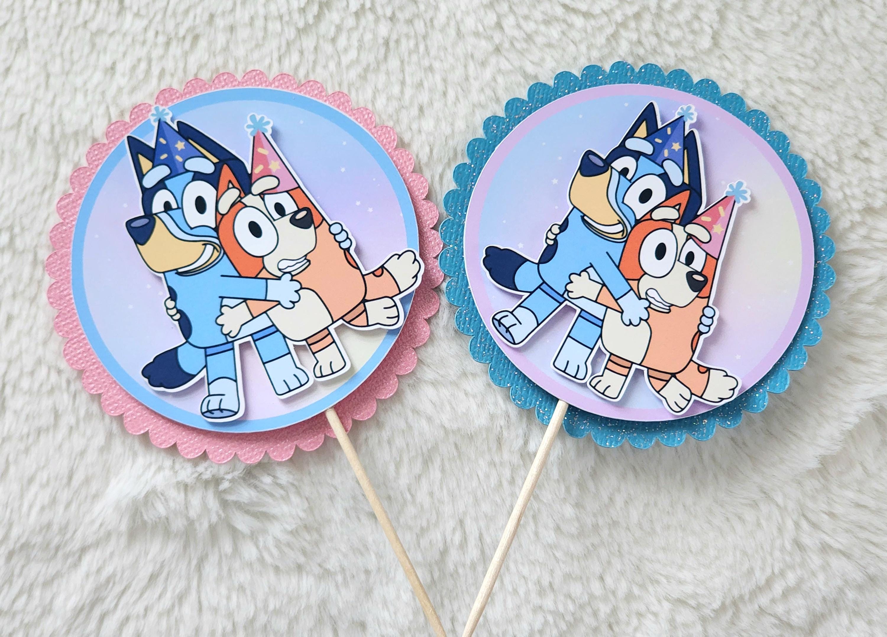 Bluey & Bingo Cupcake Toppers (12 pcs)