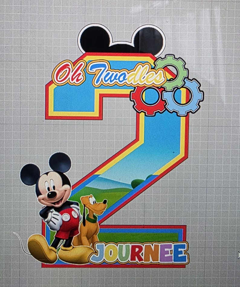 Mouse Click Background Pattern 3D Number/letters MICKEY Mouse Clubhouse INSPIRED Birthday Party ...