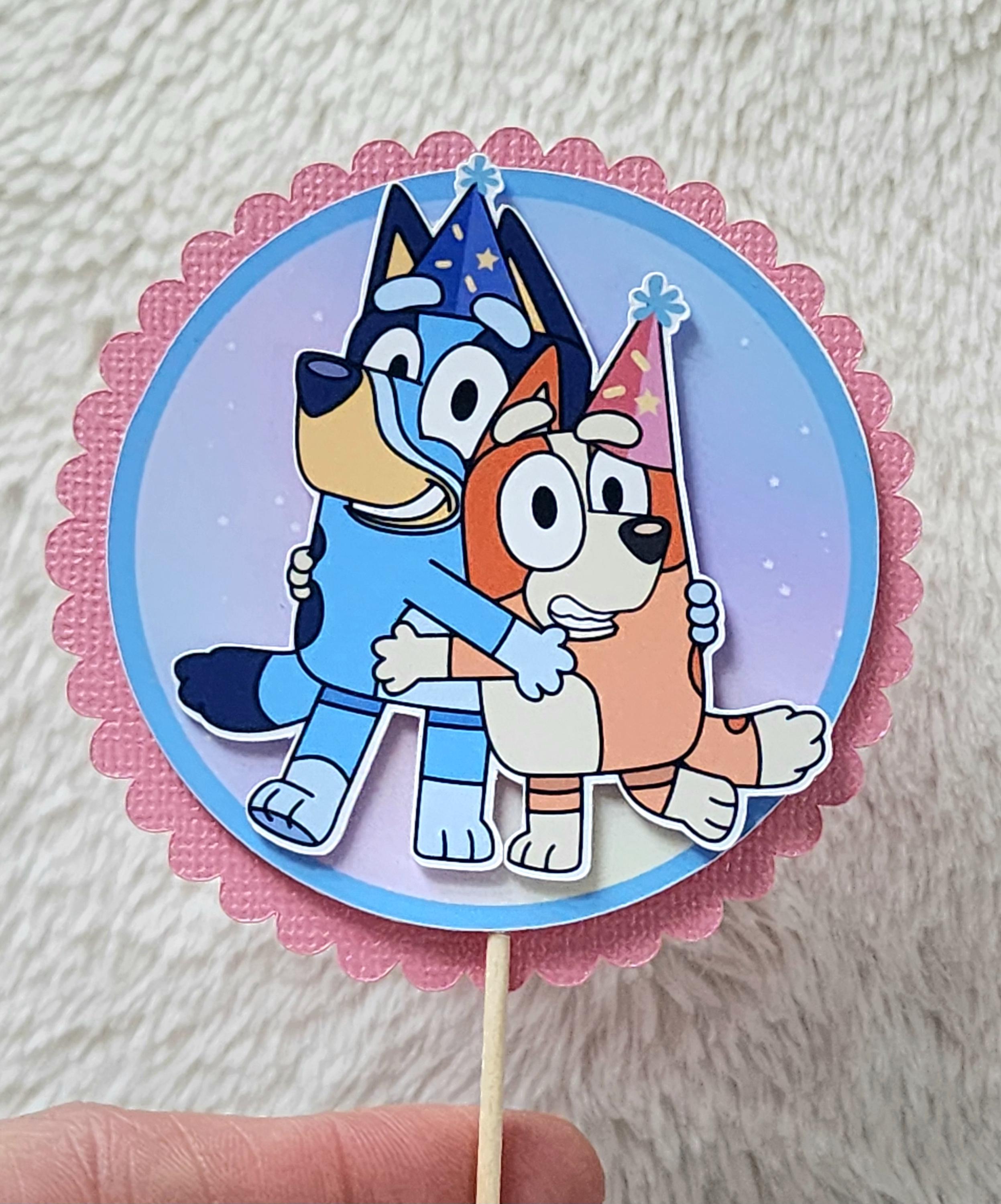 Bluey & Bingo Cupcake Toppers (12 pcs)