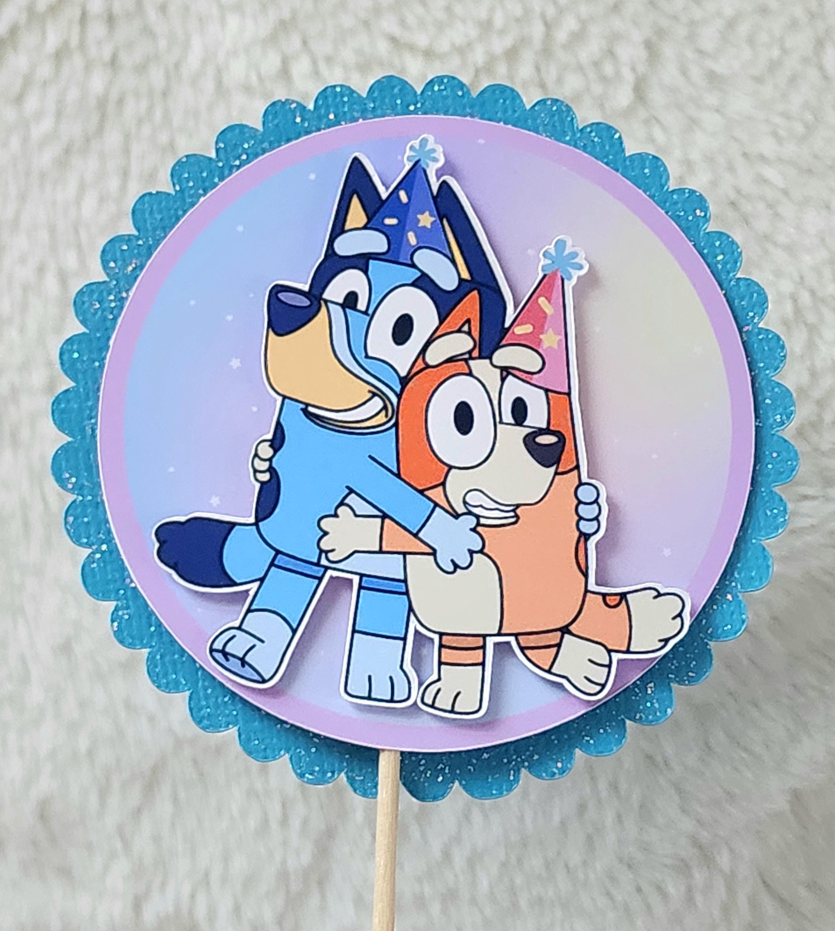 Bluey & Bingo Cupcake Toppers (12 pcs)