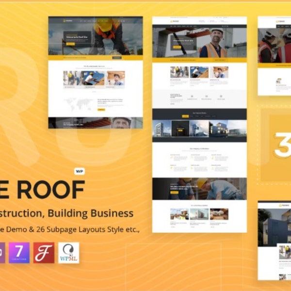 Roofer Website Template, Roofing WordPress Template, Roof Website, Construction Website Template, Construction Theme, Construction Template