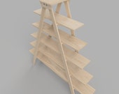 DIY Ladder Display Stand - Build Plans - Potted Plant, Craft Fair, Bookcase Display