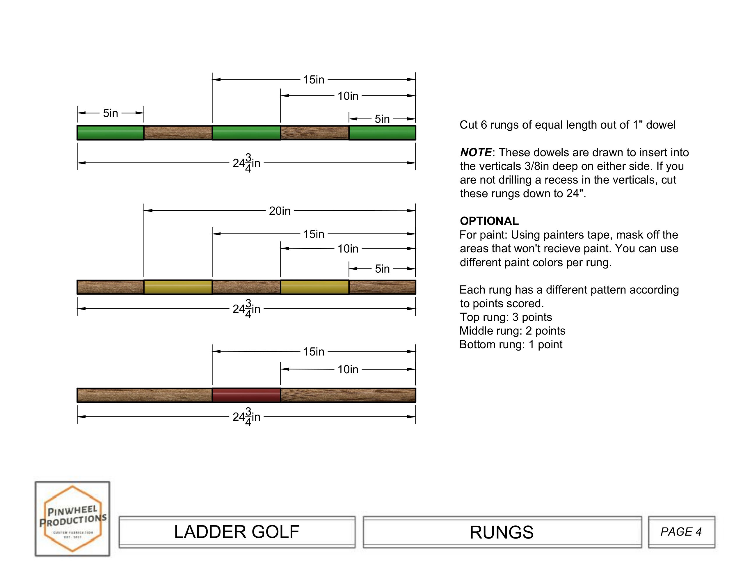 DIY Wood Ladder Golf Build Plans PDF Plans Etsy
