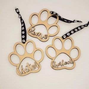 Personalized Dog Pawprint Ornament