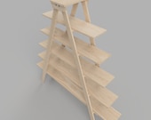 DIY Ladder Display Stand - Build Plans - Potted Plant, Craft Fair, Bookcase Display