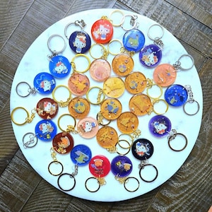 Handmade Kitty and Pikachu Keychains