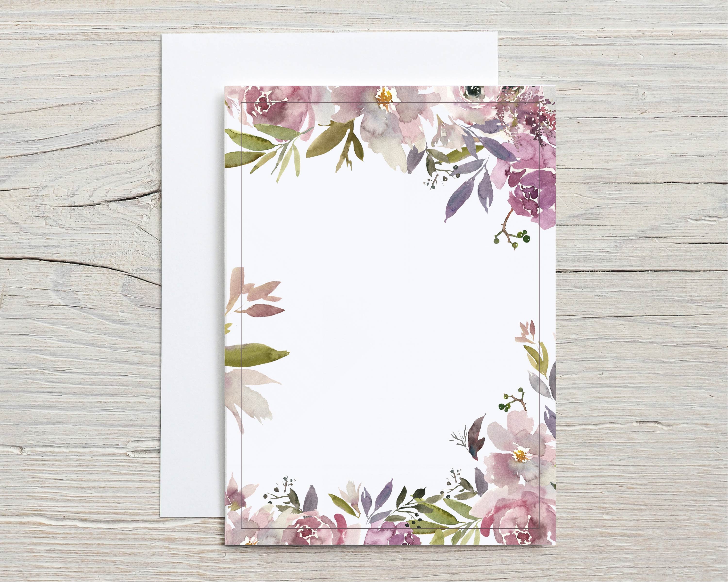 Mauve Rose Wedding Invitation Printable Template Download DIY - Etsy