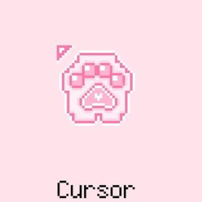 Kawaii Pink Cat Paw Cursor Pack - Etsy