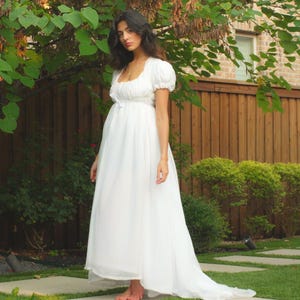 Regency Inspired Silk Chiffon Bridal Gown/Robe