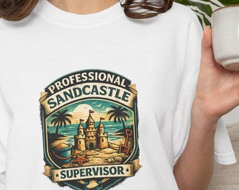 Superleuk Sandcastle Supervisor-T-shirt | Zomershirt strandbadge leuk cadeau