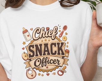 Chief Snack Officer TShirt | Cute Food Typography, Cookie & Donut Graphic
