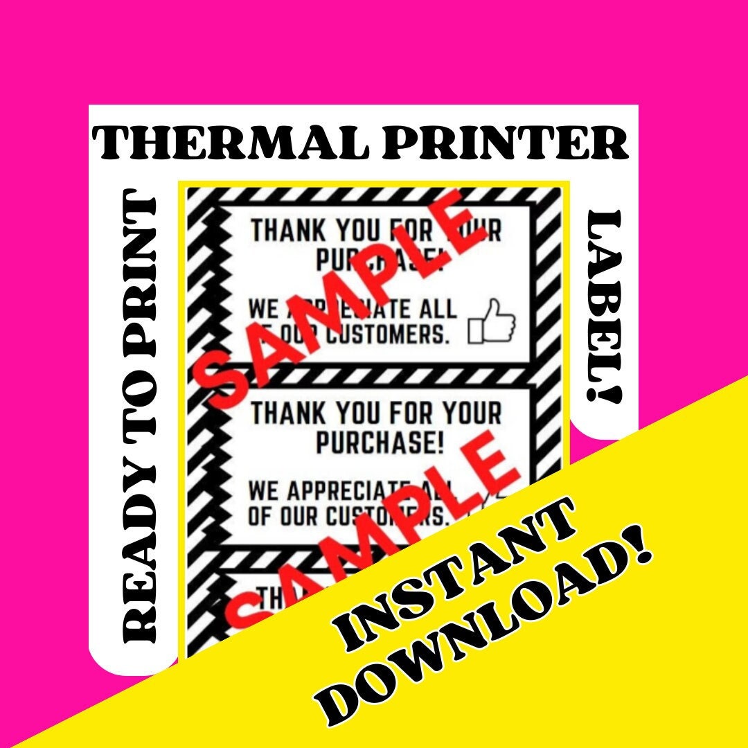 4x6 Pdf Ready to Print for Thermal Label Printers Zigzag Etsy