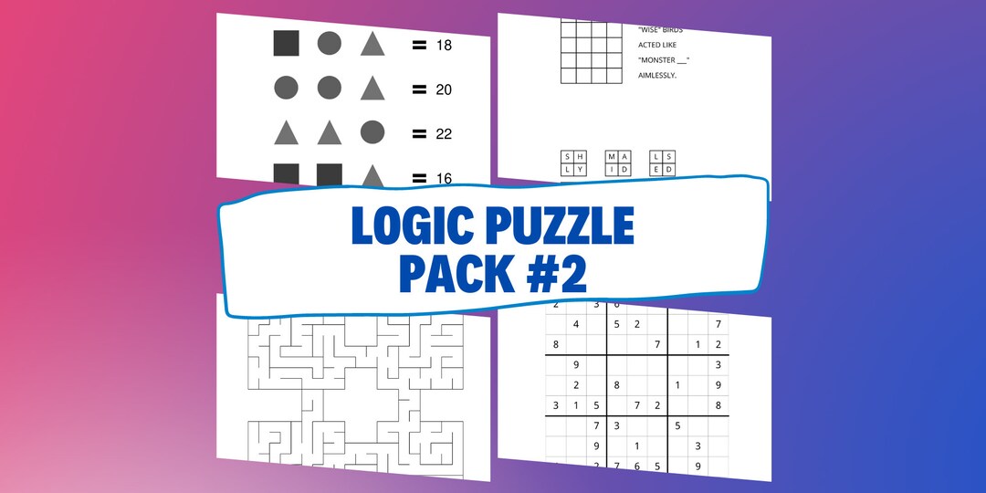 Logic Puzzle Activity Pack for Students Amazon KDP Book Interior ...