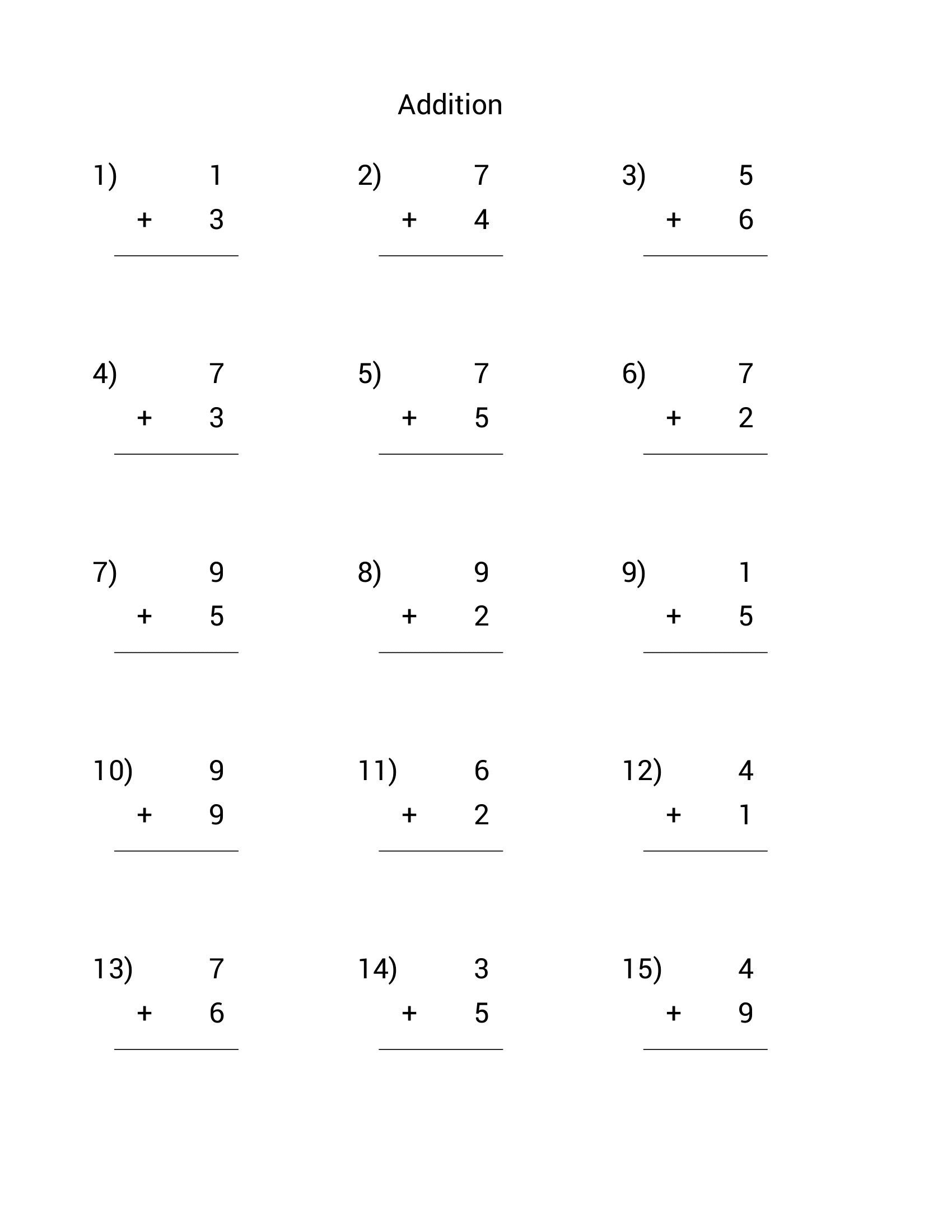 Math Worksheets for Elementary School Kids 750 Addition + Subtraction ...