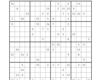 sudoku 16 etsy singapore