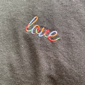 Love Rainbow Embroidered T-shirt image 2