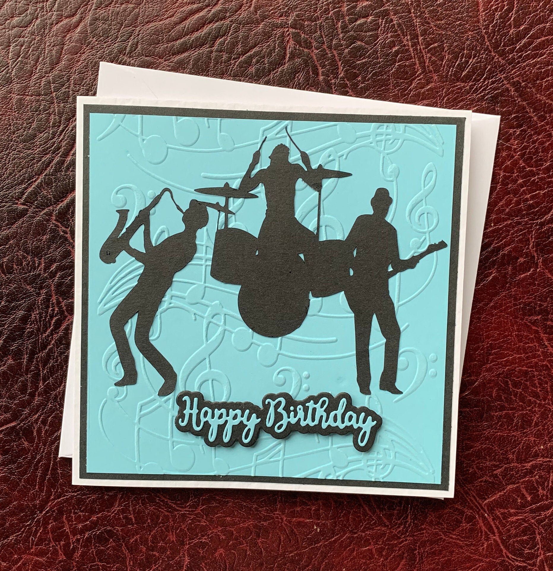Handmade birthday card musicians band groups for him for Etsy