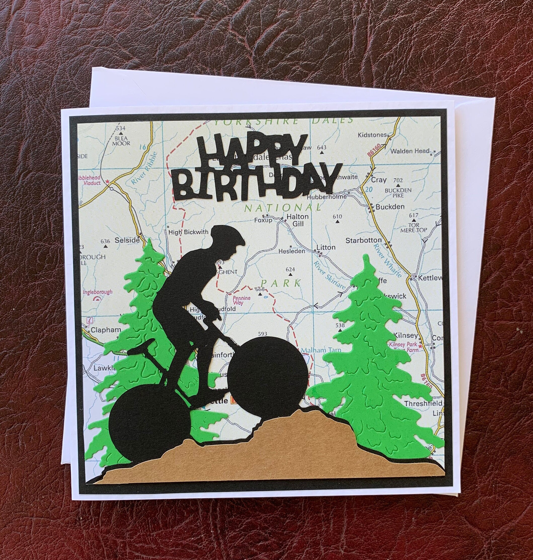 Birthday Card Handmade Bike Mountain Bike Happy off Road Etsy UK