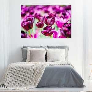Purple Tulip, Digital Print, Flower Decor, Digital Download, Digital Print, Home Decor, Wall Art, Wall Decor
